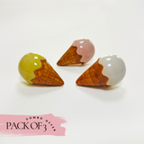 Special Combo Offer: Pack of 3 Ice Cream Ceramic  Knobs