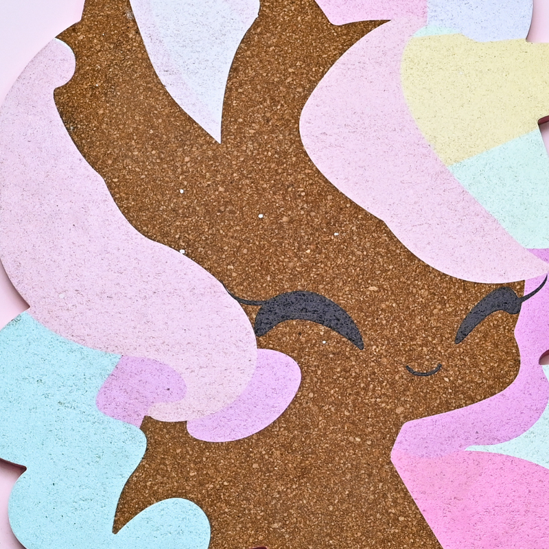 Unicorn Shaped Cork Pinboard