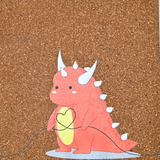 Dinosaur Puzzle Piece Cork Pinboard