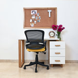 White & Wood Study Desk with Corkboard