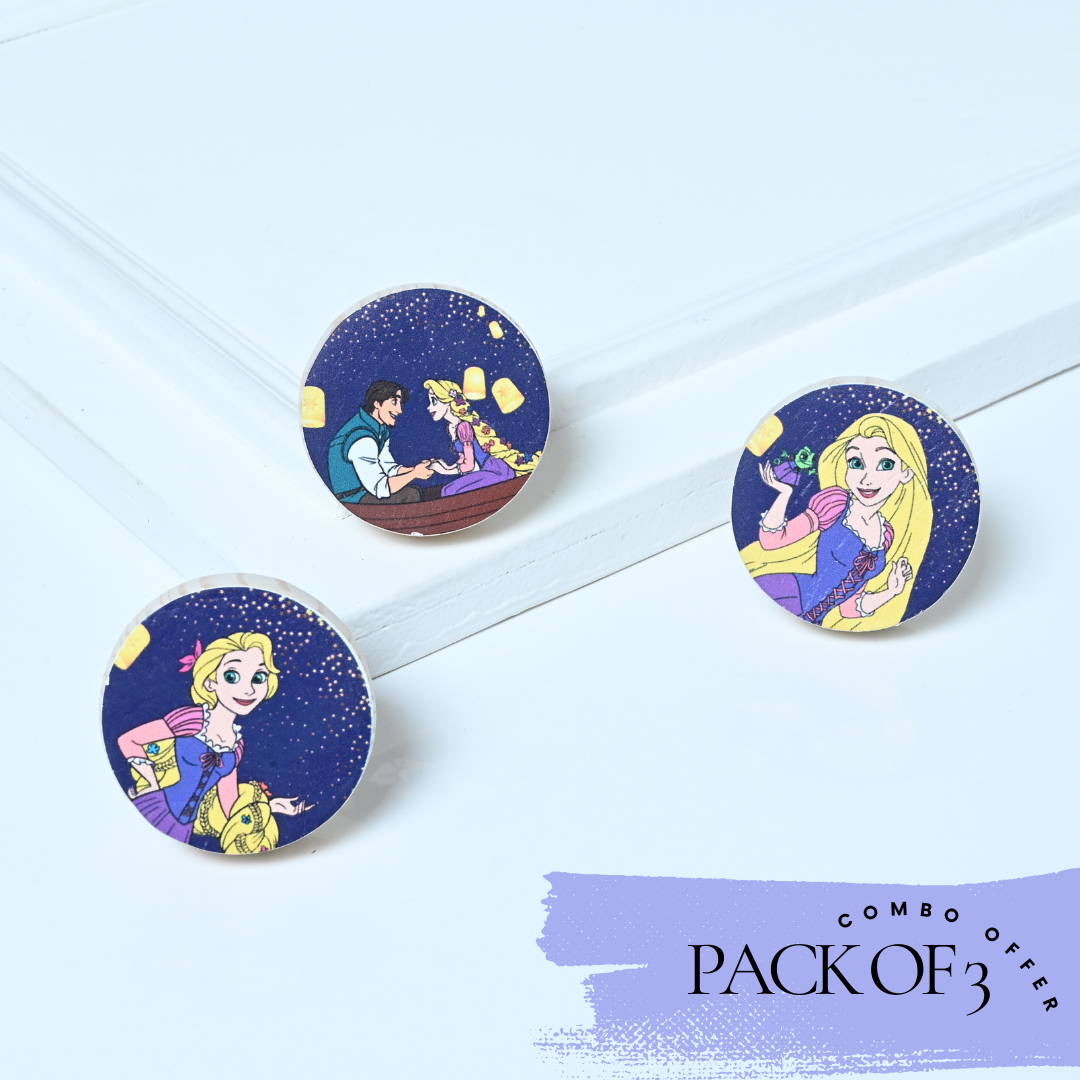 Special Combo Offer: Pack of 3 Disney princesses knobs ( TANGLED )