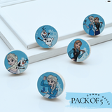 Special Combo Offer: Pack of 5 Disney princesses knobs ( Elsa Magic,, Anna and Elsa, Elsa and Olaf, Olaf Themed, Anna Themed )