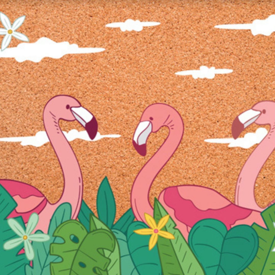 Swimming Flamingos