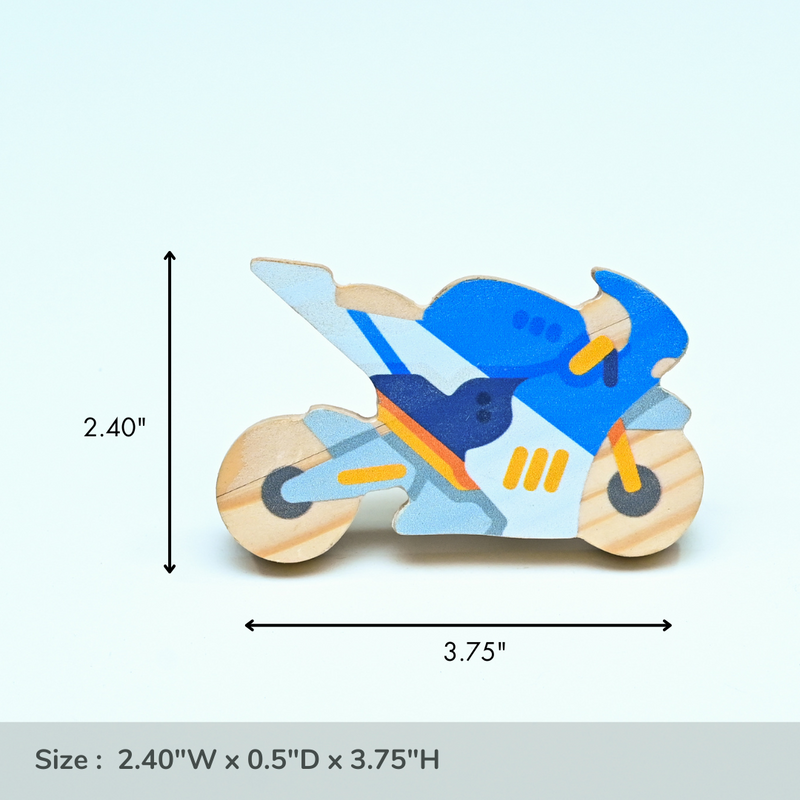 Dynamic Motorcycle Wooden Knob