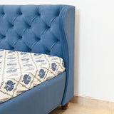 Navy Blue Upholstered Bed