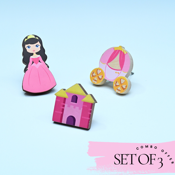 PACK OF 3 (Princess, Castle,  Princess Carriage)