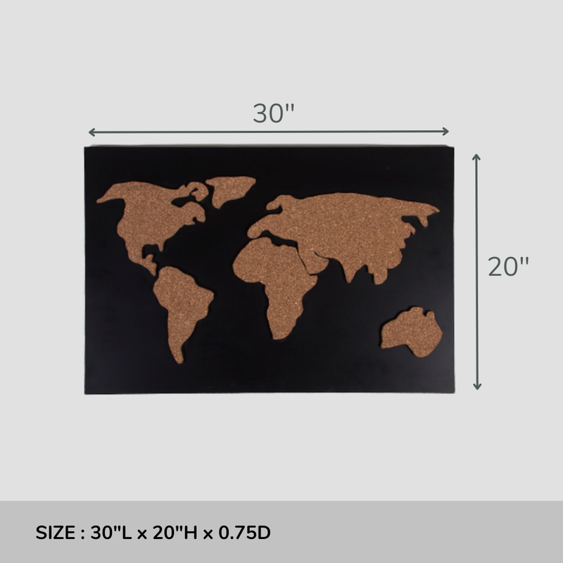 World Map Chalk Board