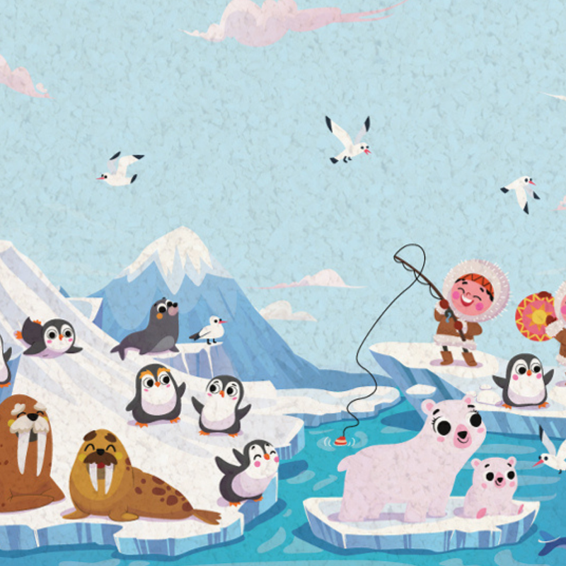 ARCTIC ANIMALS PINBOARD