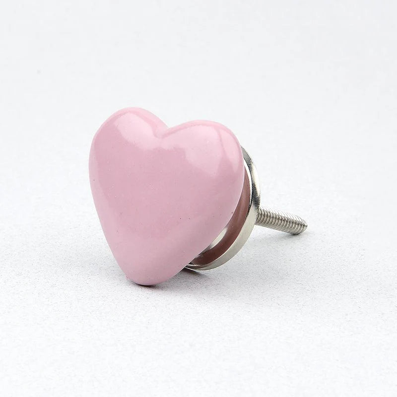 Special Combo Offer: Pack of 4 Pink Heart Ceramic Knobs at the Price of 3