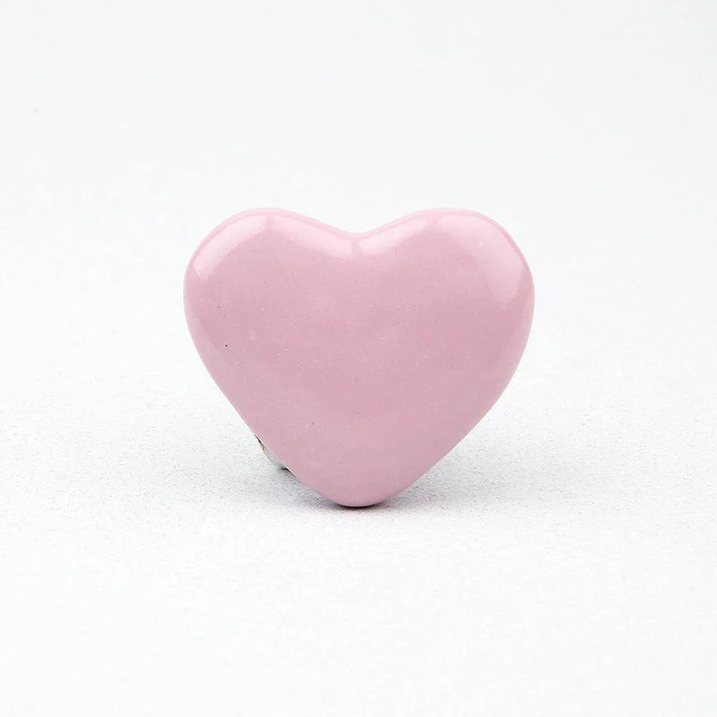 Special Combo Offer: Pack of 4 Pink Heart Ceramic Knobs at the Price of 3