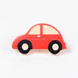 Pack of 5 Adorable Wooden Knobs  ( Aeroplane, Ship, Red Car, Rocket , Train  )