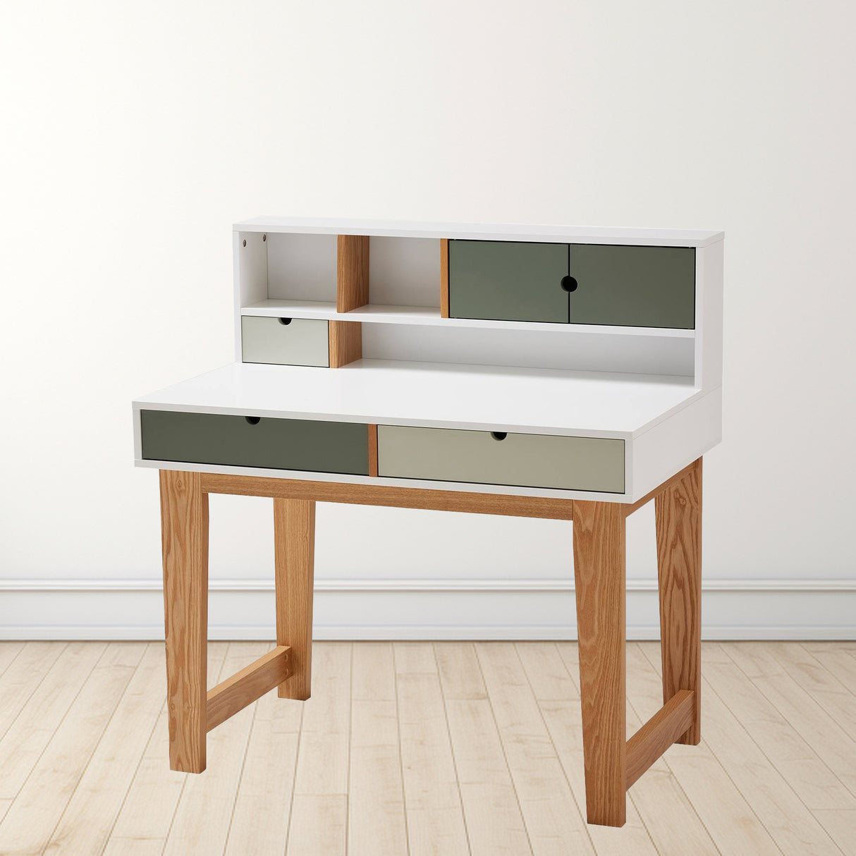 Scandinavian Minimalist Desk – Sleek Design with Storage