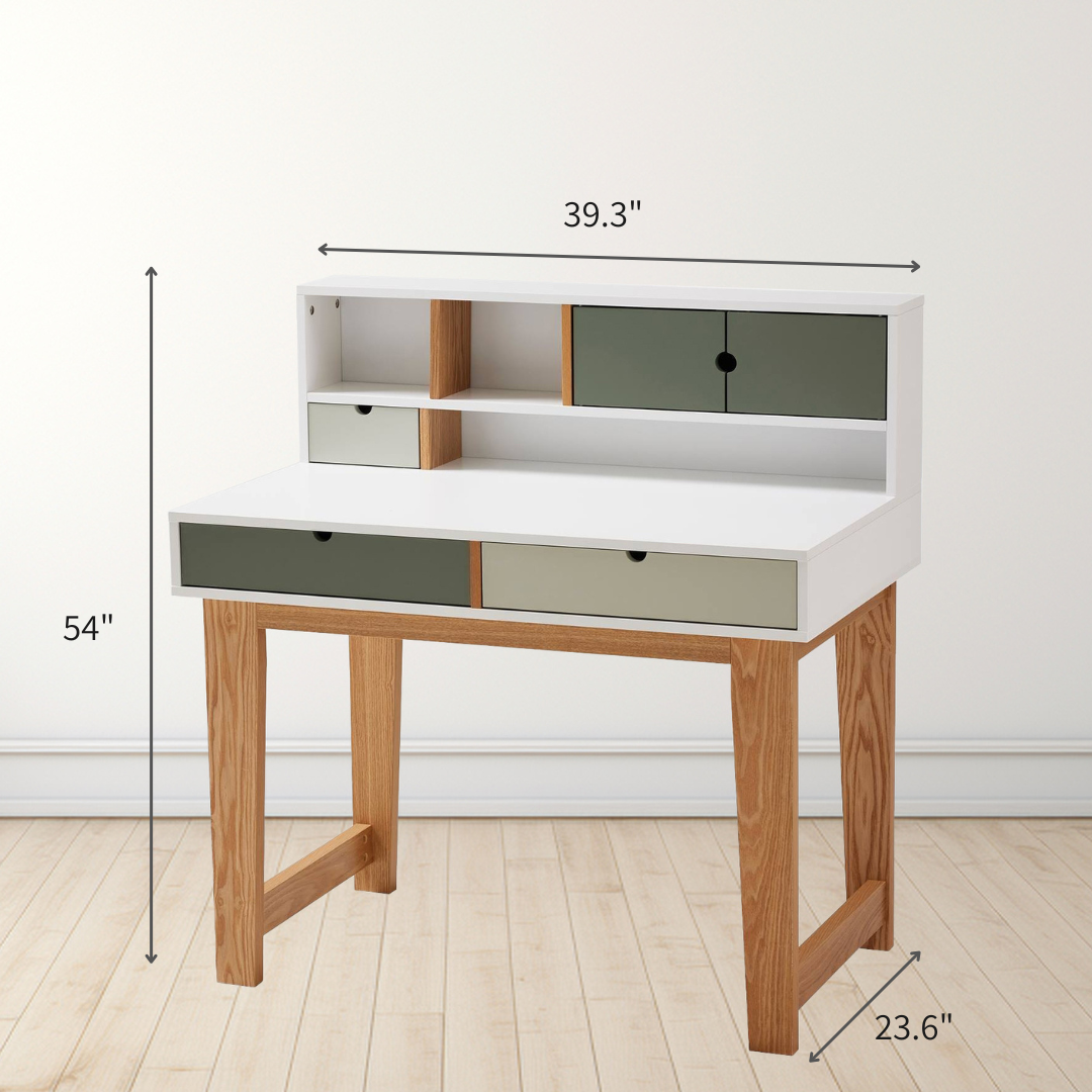 Scandinavian Minimalist Desk – Sleek Design with Storage