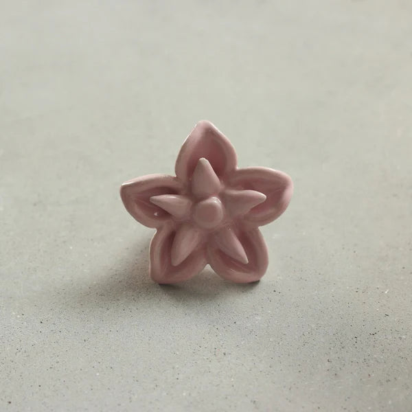 Special Combo Offer: Pack of 4 Cherry Blossom Flower  Ceramic Knobs at the Price of 3