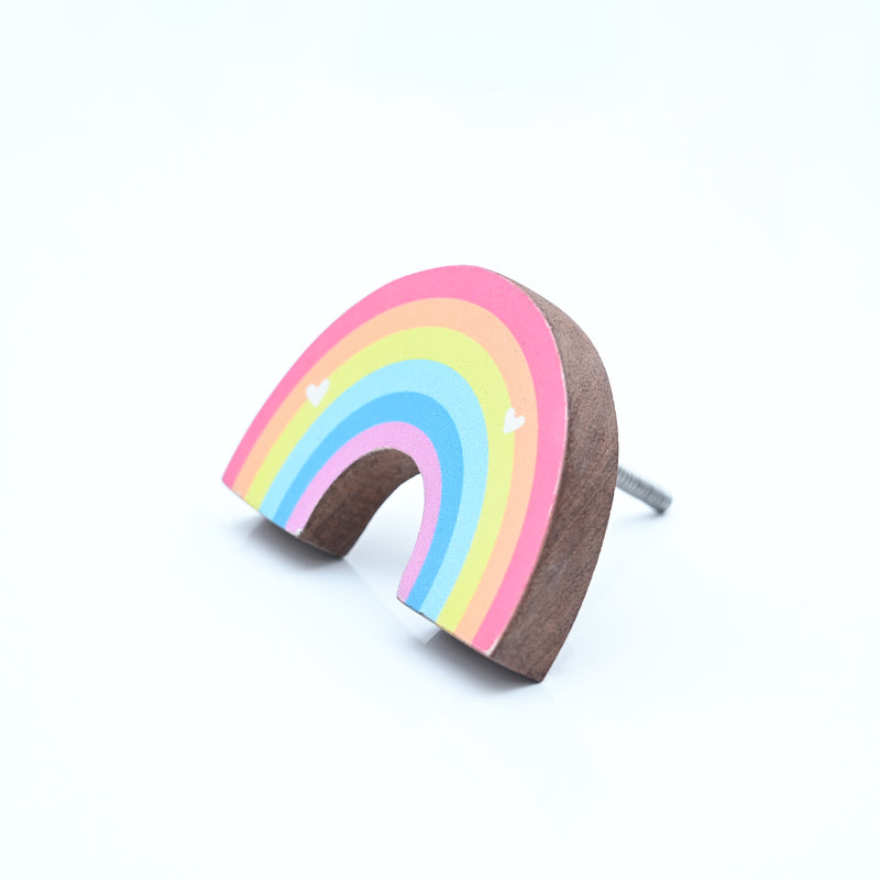 Rainbow Pinewood Drawer Knob