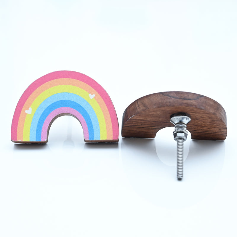 Rainbow Pinewood Drawer Knob