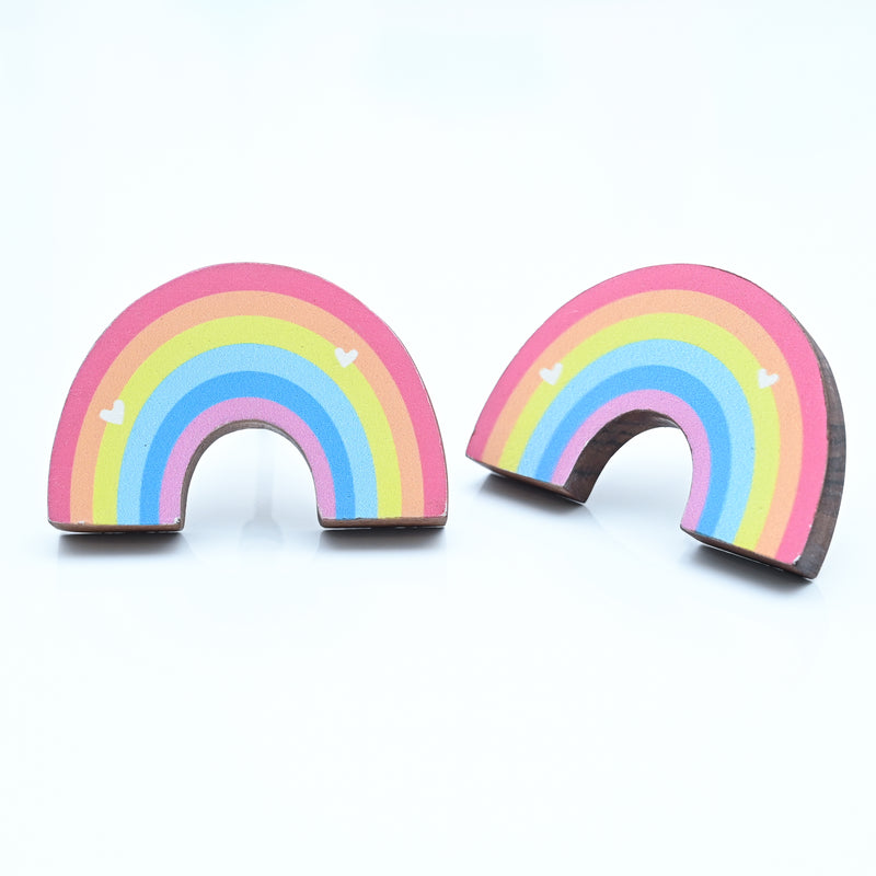 Rainbow Pinewood Drawer Knob