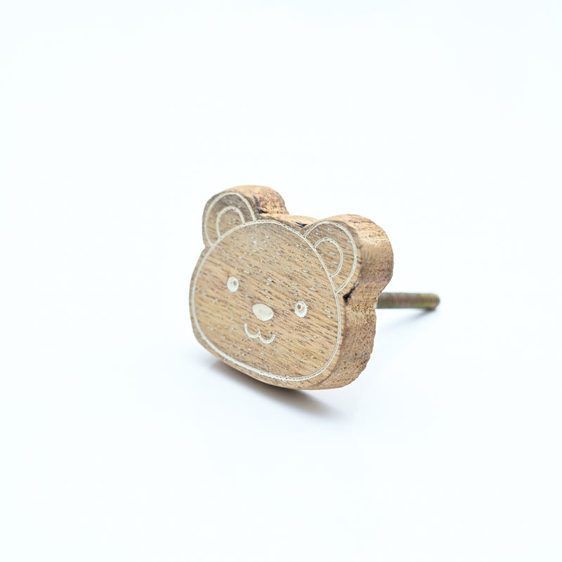 Bear Mango Wood Drawer Knob