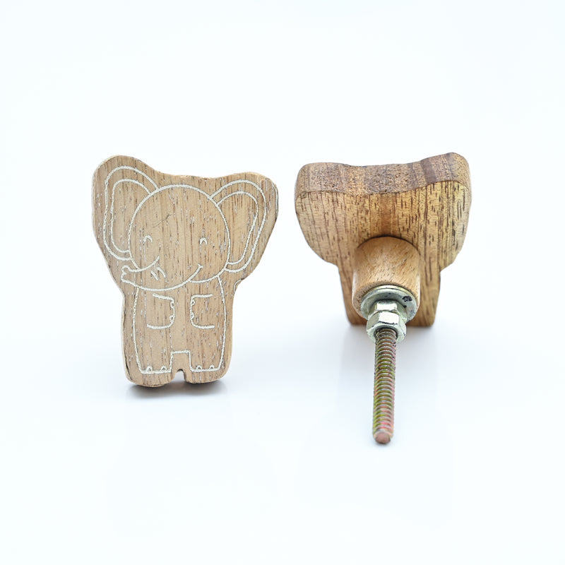 Elephant Mango Wood Drawer Knob