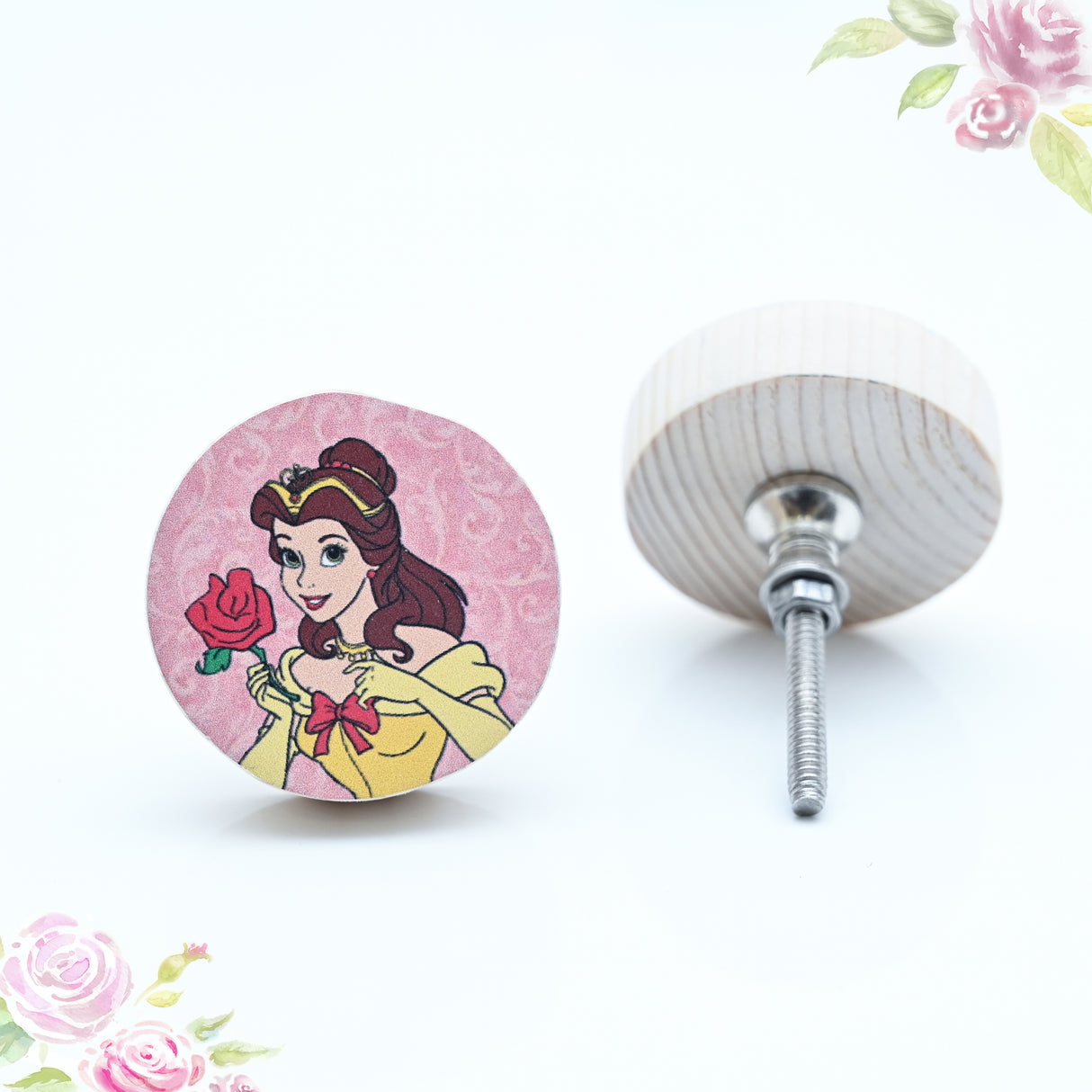 Belle with Rose Themed Drawer Knob – Disney Princess Collection