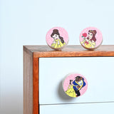 Special Combo Offer: Pack of 3 Disney princesses knobs  ( Belle with Rose, Belle , Belle and Beast )