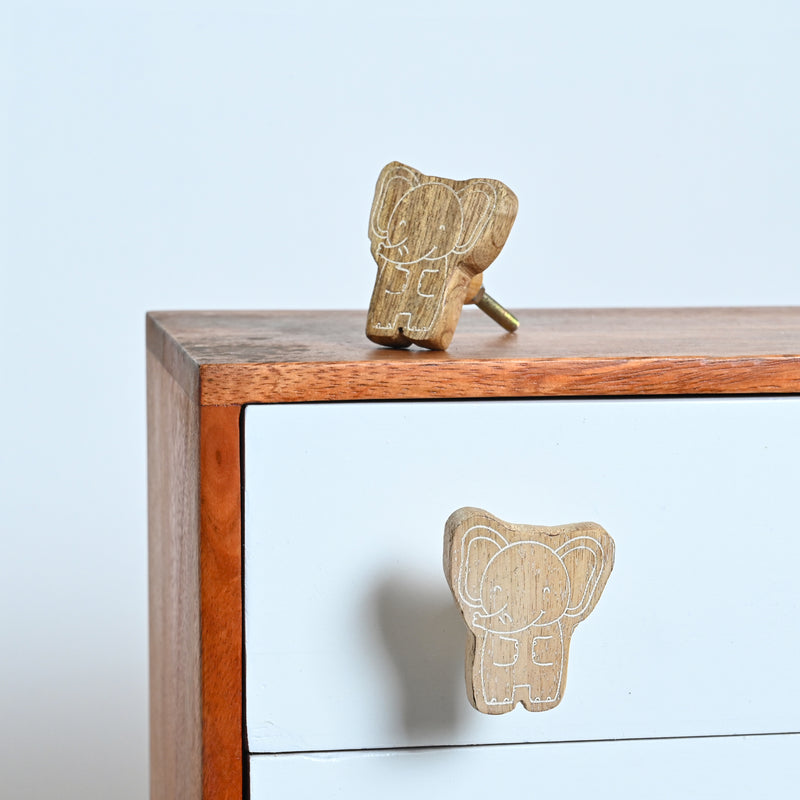 Elephant Mango Wood Drawer Knob