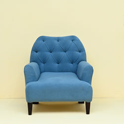 Blue Tufted Accent Chair