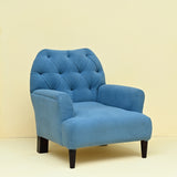 Blue Tufted Accent Chair