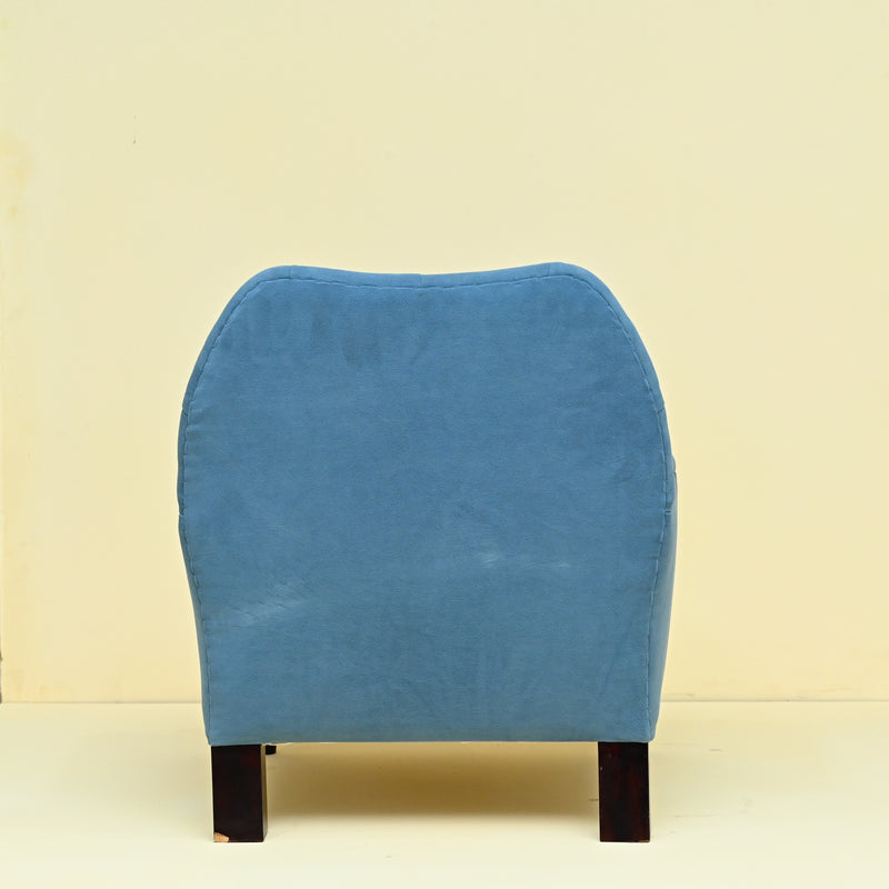 Blue Tufted Accent Chair