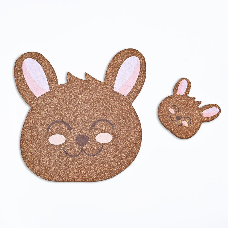 Bunny COASTER & MAT SET