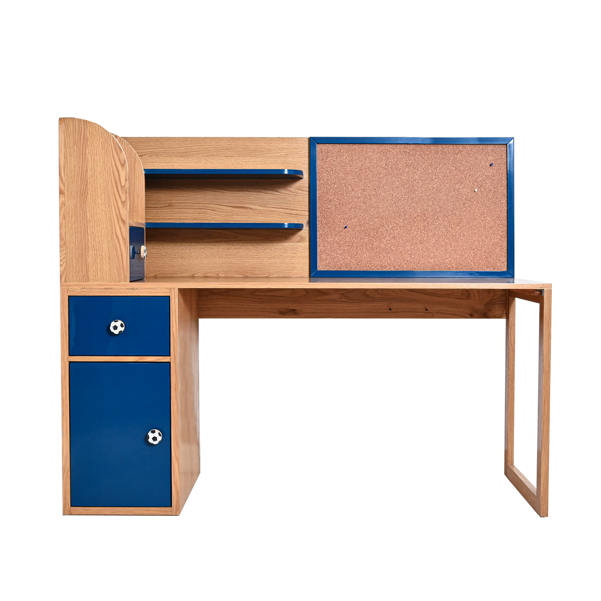 Blue Kids’ Study Desk with Corkboard