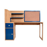 Blue Kids’ Study Desk with Corkboard