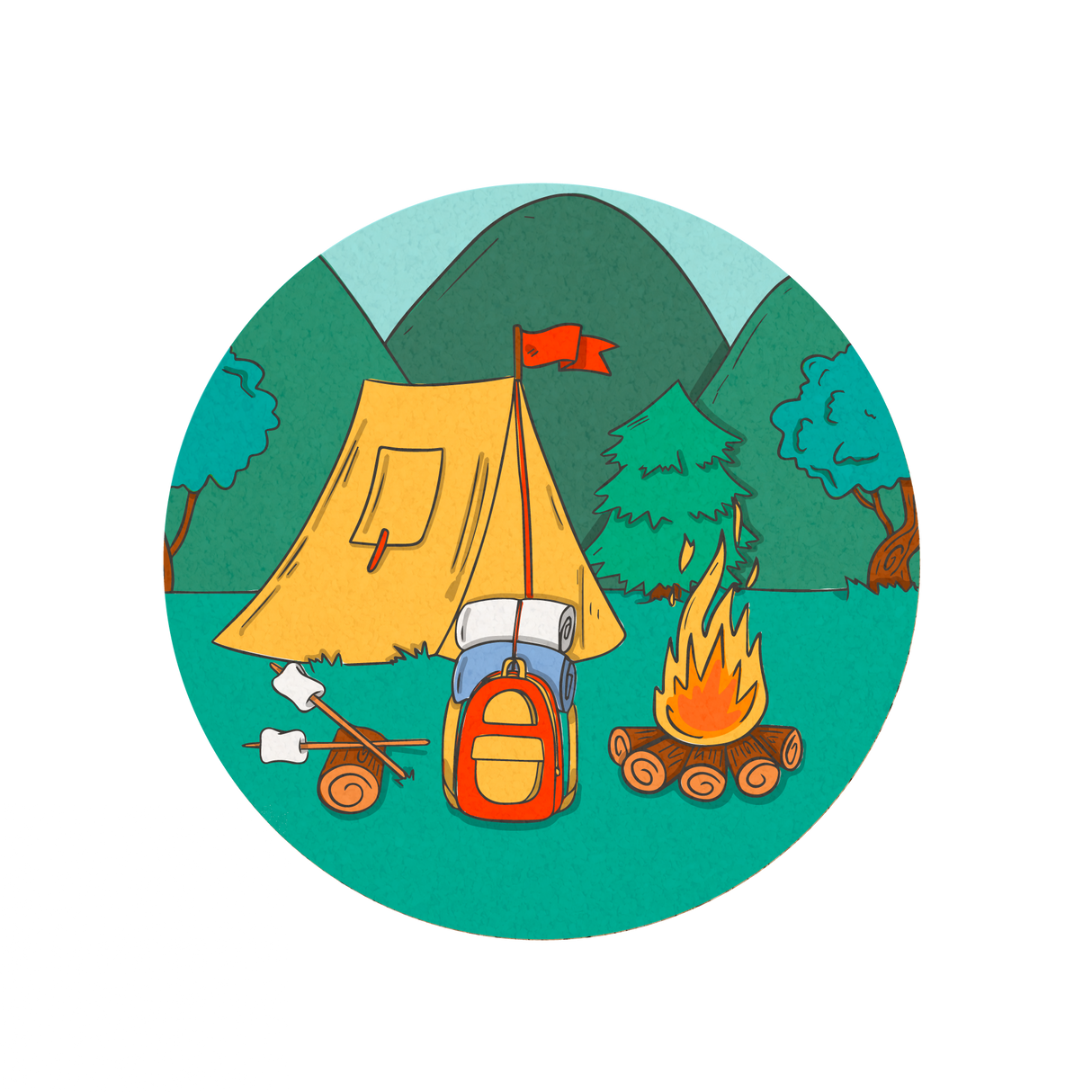 HAPPY CAMPING PINBOARD