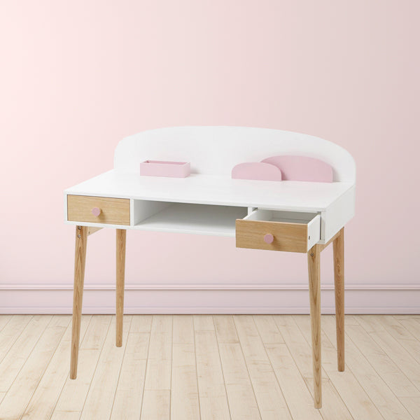 Pink Cloud Study Desk – Perfect for Your Little Dreamer