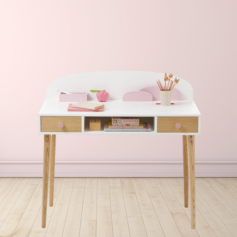 Pink Cloud Study Desk – Perfect for Your Little Dreamer