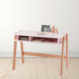 Blush Pink Study Desk – Compact and Elegant