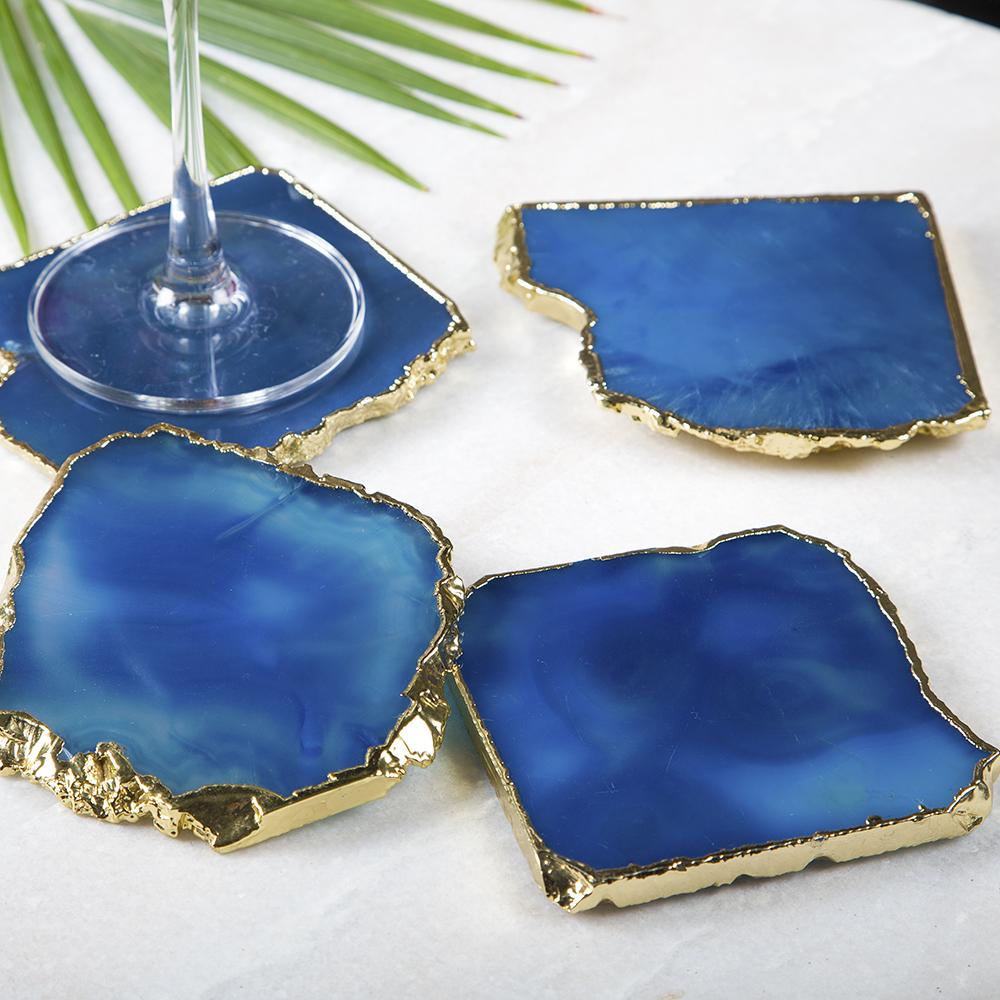 Blue quartz coaster