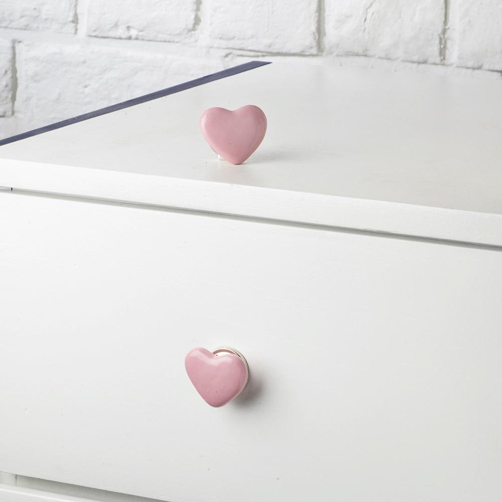 Pink Heart Knob