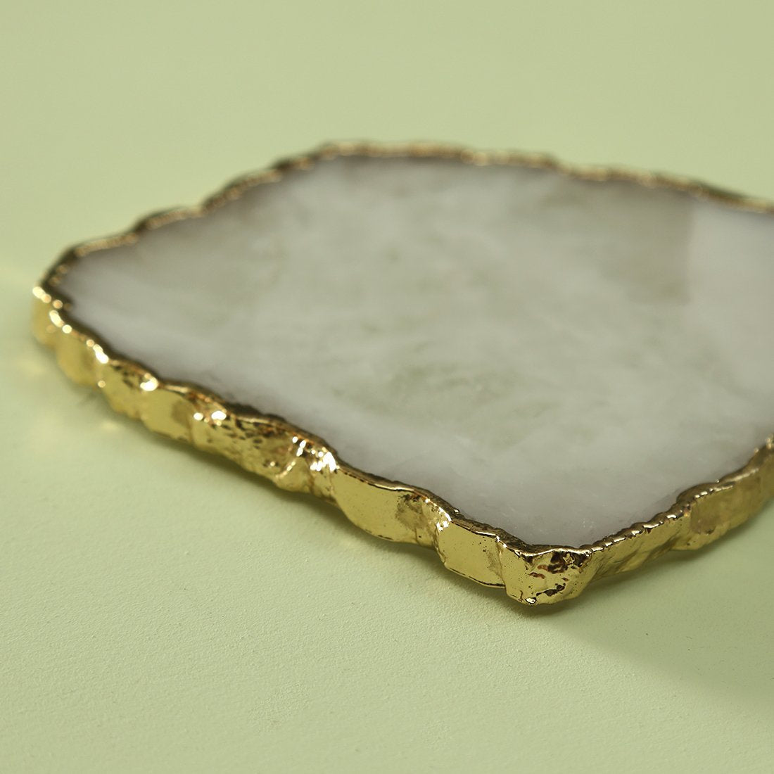 White quartz coaster