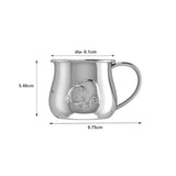 Silver Plated Baby Cup with Embossed Piggy