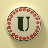 Monogram U coaster